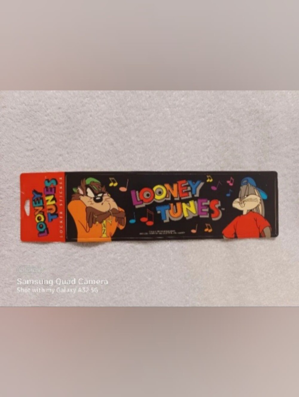 Vintage Looney tunes Tasmanian Devil and  Bugs Bunny locker sticker